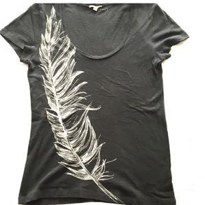 JCrew Feather Print Tee (L)